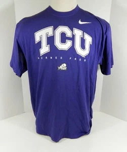 Camiseta púrpura 2018 Texas Christian University TCU Hombres Día del Trabajo Juegos Olímpicos L Usada - Imagen 1 de 6