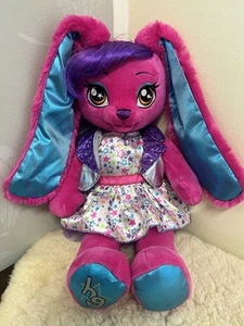 Build A Bear HG Honey Girls Hot Pink Bunny Risa Plüschtier, 18 Zoll 2015 Rockstar Puppe - Bild 1 von 10