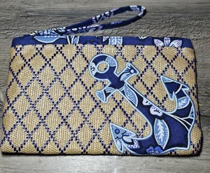 Vera Bradley Strand Handgelenktasche Anker Beuteltasche in Tropen Gobelin Neu ohne Etikett - Bild 1 von 7