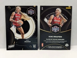 Jugador del día de la WNBA 2025 Panini #KI Kiki Iriafen Washington Mystics novato SP - Imagen 1 de 1