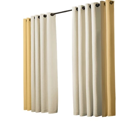 2X Blockout Curtains Blackout Window Curtain Draperies Pair Eyelet Bedroom Decor - image 1 of 4