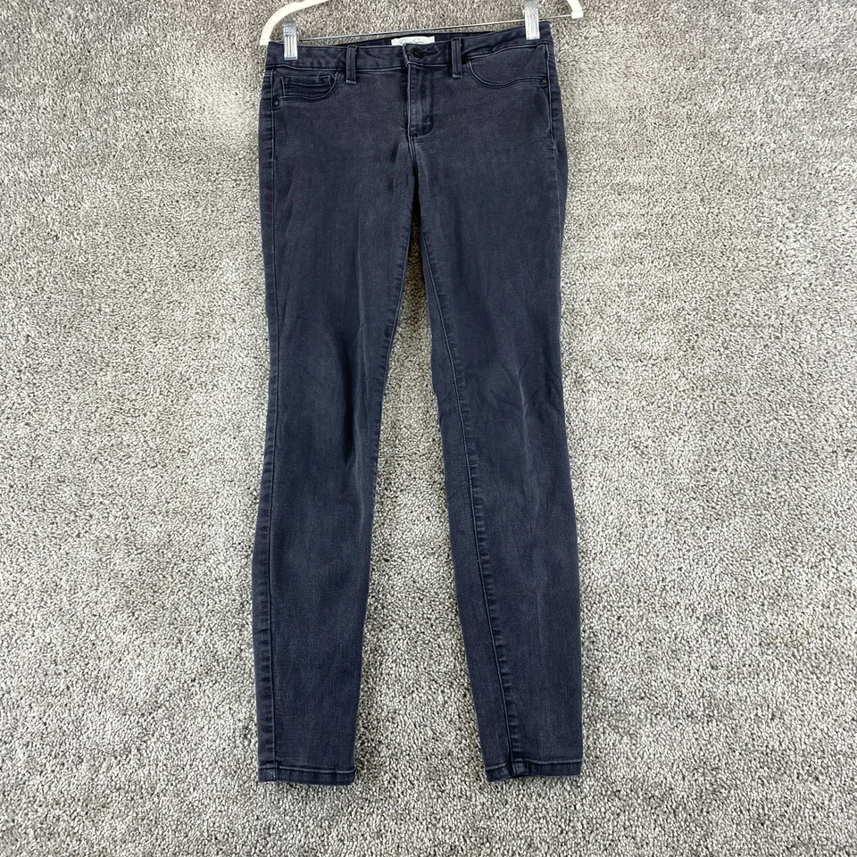 Pantalones de mezclilla Jessica Simpson Kiss Me súper ajustados para mujer 27 negros tiro bajo 5 bolsillos Foto 1 de 4