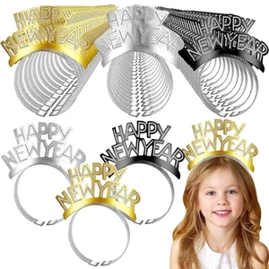 96 Piezas 2026 Feliz Año Nuevo Diadema Tiara Brillo Nochevieja Fiesta Favores... - Imagen 1 de 7