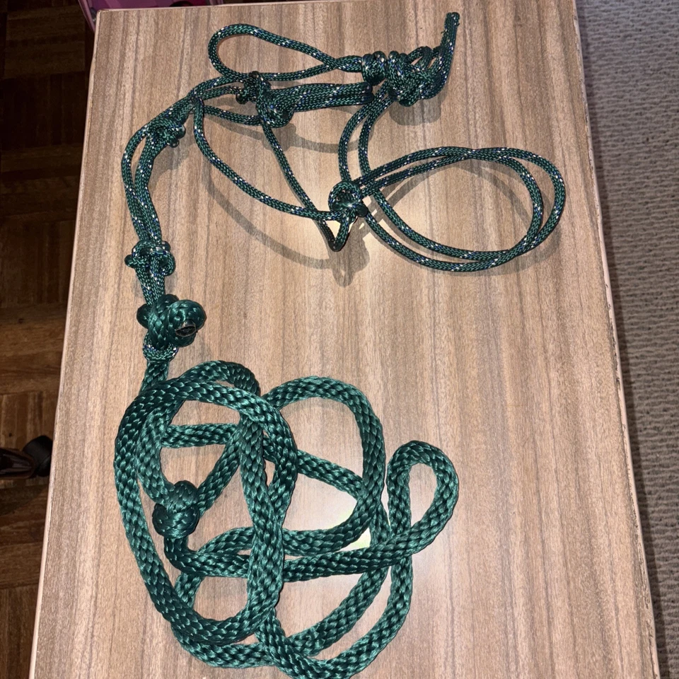 Suporte de corda de náilon para cavalo com corda de chumbo de 8 pés - Verde - Mal usado - Imagem 1 de 3