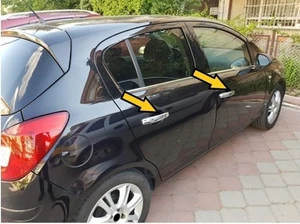 Door Handle Chrome Cover Frame Trim For Corsa D 2006-2014 4 PCS Stainless Steel - Picture 1 of 2
