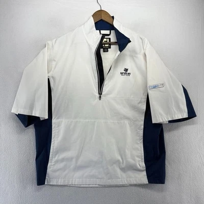 Footjoy Jacket Mens Large White Dryjoys Hydrolite Windbreaker Rain Pullover Golf - Image 1 of 4
