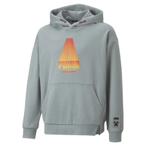 PUMA Mine X Pullover Hoodie Boys Grey Casual Athletic Outerwear 67036208 - Picture 1 of 2