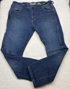 Wrangler Retro Slim Straight Jeans Mens 38x32 Blue Retro - Picture 1 of 7