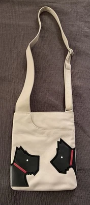 Сумка через плечо Radley London кожаная женская желтовато-коричневая бежевая собака Scottie с сумкой от пыли - Изображение 1 из 4