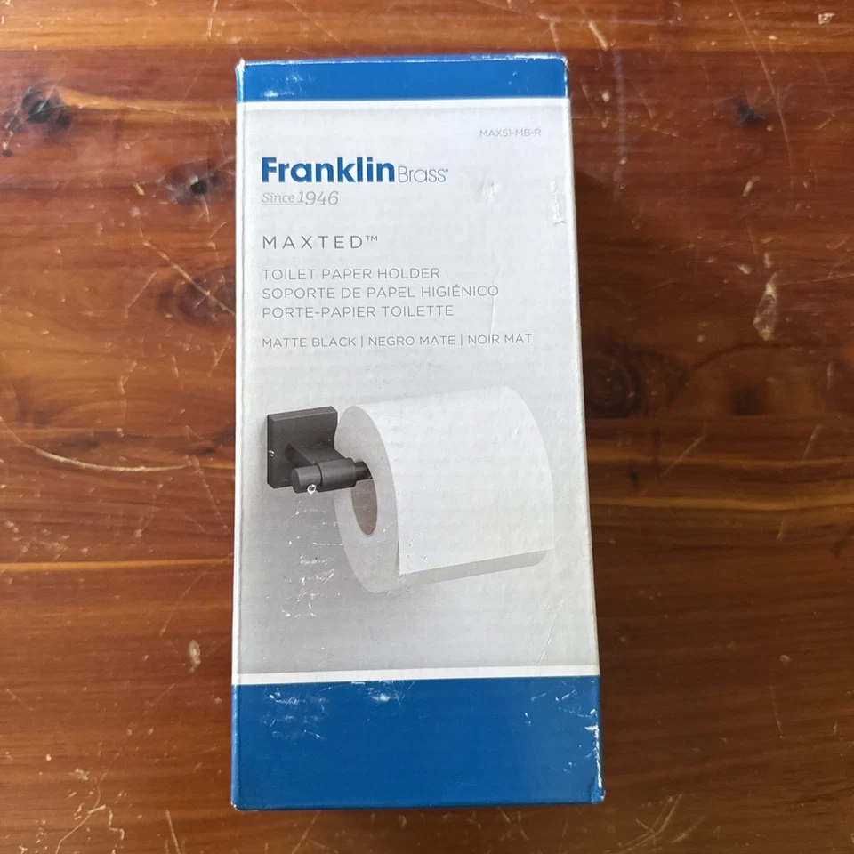 Franklin Brass Maxted Single Arm Toilet Paper Holder in Matte Black Max51-mb-r