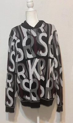 Michael Kors Men’s Size L Sweatshirt Hoodie All Over Logo Print Designer $128 - Image 1 of 4