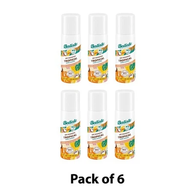 Batiste Mini Champú Seco - Fragancia Tropical 1.6 fl oz - Paquete de 6 #87084 Foto 1 de 4