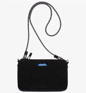 Bolso Bandolera KAVU So Cómodo Vellón Sherpa Noche Rocío Pana Correa Nuevo con Etiquetas Negro - Imagen 1 de 13