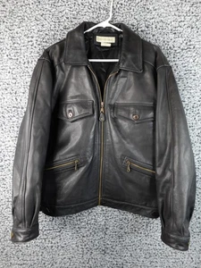 Banana Republic Herren Lederjacke schwarz Größe 38 Korea Made Vintage Bomber - Bild 1 von 17