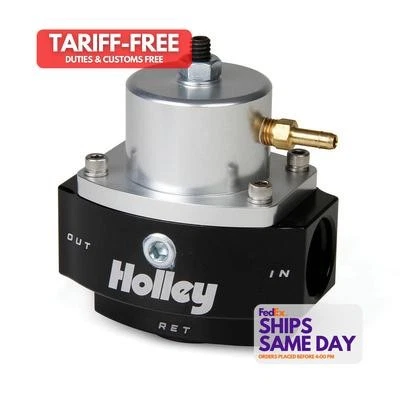 Holley 12-848, One Aluminum 4500 Billet Fuel Press. Regulator W/Efi Bypass Perfo - Image 1 of 4