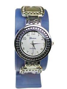 NEW Geneva Platinum #8412 Women's Cuff Watch, 28mm Case, Arrowhead Band, Quartz - Picture 1 of 7
