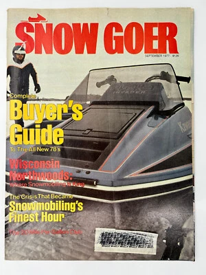 SNOW GOER Snowmobile Magazine September 1977 Vintage - Image 1 of 4