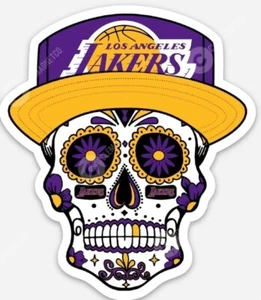 Los Angeles Lakers Sugar Skull MAGNET - NBA California LA Lakers - Picture 1 of 1