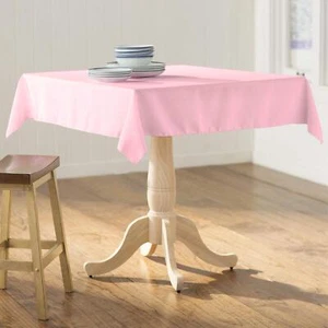 Polyester Poplin Washable Square Tablecloth Stain and Wrinkle Resistant Table... - Picture 1 of 5