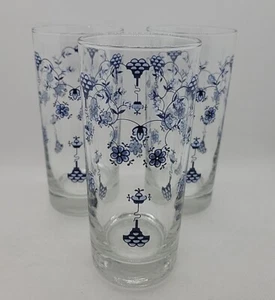 Set of 3 Myott Staffordshire "Finlandia" 12oz Glass Tumbler, England, EUC - Picture 1 of 4