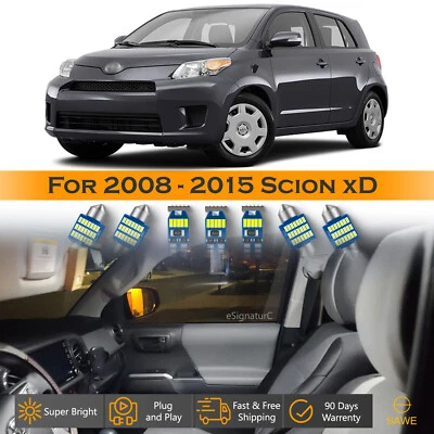 Kit de paquete interior de 8 luces LED ultra blancas para Scion xD 2008-2015 Foto 1 de 4