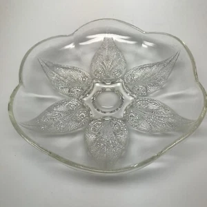Vtg ANCHOR HOCKING "RENAISSANCE CLEAR" 7.5" ROUND GLASS Shallow SERVING BOWL - Picture 1 of 5