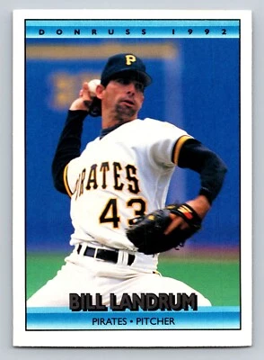 Bill Landrum 1992 Donruss #221 Pittsburgh Pirates - Image 1 of 2