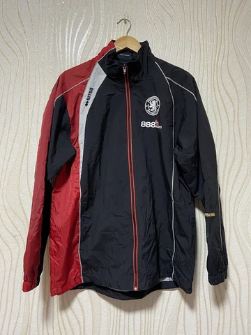 MIDDLESBROUGH TRAINING FOOTBALL SOCCER JACKET ERREA sz L MEN BLACK Cover