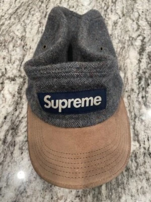 Sombrero de campamento de safari Supreme de 5 paneles - Lana - SS11 - pieza rara de stock muerto Foto 1 de 4