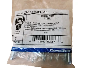 (QTY:1 )Thomas & Betts ZA1001/4EG-10 / ZA1001/4EG10 Steel Spring Nut - Picture 1 of 6