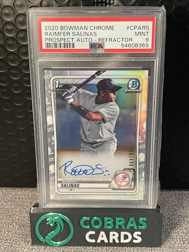 2020 Bowman Chrome Raimfer Salinas Prospect Refractor Auto #480/499 PSA 9 - Image 1 of 1