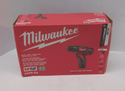 Milwaukee M12 12V Lithium-Ion Cordless Hammer Drill/Driver 2 batteries 2408-22 - Image 1 of 4