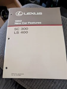 1992 LEXUS SC300 LS 400 NEW CAR FEATURES INFORMATION MANUAL GUIDE BOOK - Picture 1 of 1