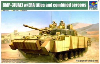 BMP-3(UAE) w/ERA Military Vehicle - Plastic Model Kit 1:35 Trumpeter 01532 - Immagine 1 di 2