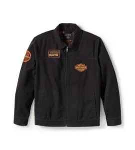 Harley-Davidson Jacke Iron Bond II Eagle, Baumwolle, Schwarz, Gr. M-3XL - Bild 1 von 4