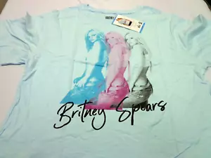 Britney Spears Graphic T-Shirt, Light Blue, NEW Size Large - Picture 1 of 6