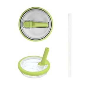 40 OZ Tumbler Flip Straw Lid Replacement Spill Proof and Leak Resistant Reusable - Picture 1 of 4