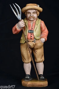 Handgeschnitzter Bauer, Landwirt - coloriertes UNIKAT mit Zertifikat, Höhe 28cm! - Bild 1 von 1