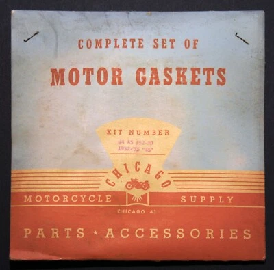 Harley-Davidson NOS engine gasket set for 1932-1935 R, RL models - Image 1 of 2