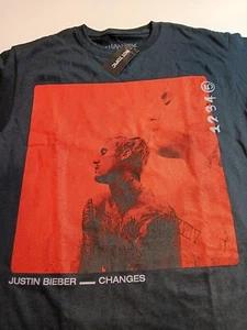 Justin Bieber Shirt Mens Size XS Black Changes 12345 Music Tee New w/ Tags - Picture 1 of 9