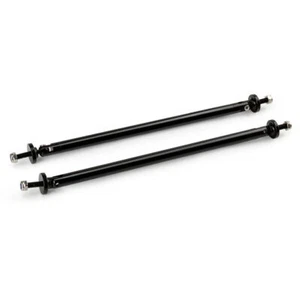 2X Black Spoiler Strut Rod Tie Support Bar Front Adjustable Bumper Lip Splitter - Picture 1 of 15