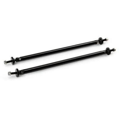 2X Black Spoiler Strut Rod Tie Support Bar Front Adjustable Bumper Lip Splitter - Image 1 of 4