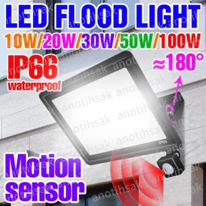 200W LED FLOODLIGHT OUTDOOR SECURITY LIGHT FLOOD GARDEN MOTION SENSOR PIR LIGHTS - Picture 1 of 23
