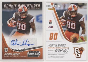 2021 Chronicles Draft Picks Threads Rookie Signatures Bronze Quintin Morris Auto