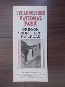 RARE ANTIQUE 1909 U.S. RAILROAD TIME TABLE - YELLOWSTONE NATIONAL PARK RAILWAY - Picture 1 of 4