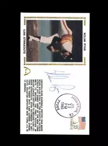 Nolan Ryan PSA DNA Coa Hand Signed 1985 4000 K`s FDC Cache Autograph - Picture 1 of 3