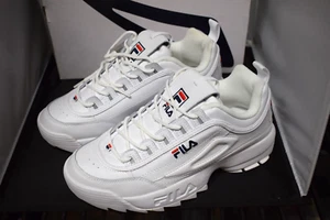 Fila Men's Disruptor II Premium Shoes White/Navy/Red 1FM00139-125 SZ 9.5 S-R - Picture 1 of 6