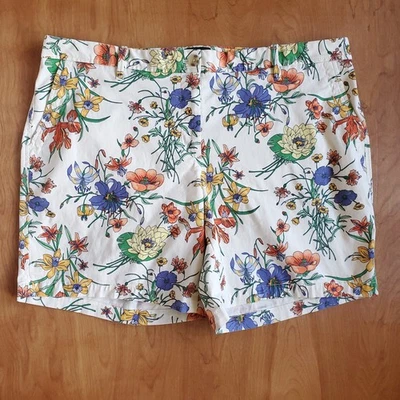 Pantalones Cortos Chinos Relajados TALBOTS Talla 14W Estampado Floral 7" Tropical Colorido 14 W Foto 1 de 4