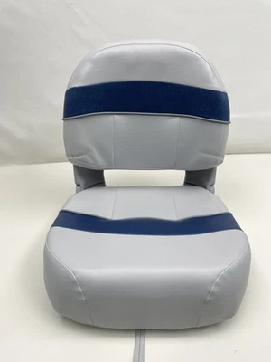 G3 / TEMPRESS BASS FISHING BOAT SEAT BLUE / GRAY 21 3/4" H X 19 1/2" W X 19" D - Image 1 of 4