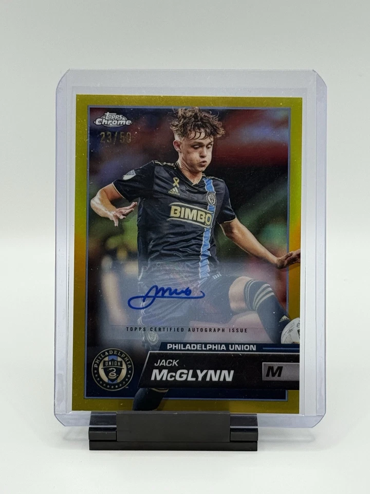 2023 Topps Chrome MLS - Jack McGlynn #1 Gold Refractor Autographs /50 (AU) - Image 1 of 2